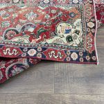 Picture of 3' x 4'3" Handmade Turkish Wool Rug | Vintage Floral Red Rug | Boho Accent Rug