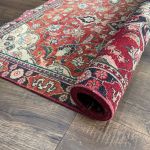 Picture of 3' x 4'3" Handmade Turkish Wool Rug | Vintage Floral Red Rug | Boho Accent Rug