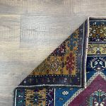 Picture of 3' x 4'9" Handmade Turkish Wool Rug | Vintage Blue Medallion Rug | Boho Accent Rug