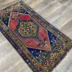 Picture of 2'7" x 4'8" Handmade Turkish Wool Rug | Vintage Red Medallion Rug | Boho Accent Rug