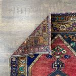 Picture of 2'7" x 4'8" Handmade Turkish Wool Rug | Vintage Red Medallion Rug | Boho Accent Rug