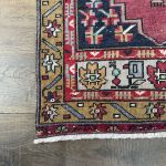 Picture of 2'7" x 6'6" Handmade Turkish Wool Rug | Vintage Runner Rug with Medallion | Boho Hallway Rug