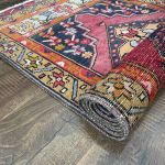Picture of 2'7" x 6'6" Handmade Turkish Wool Rug | Vintage Runner Rug with Medallion | Boho Hallway Rug