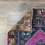 Picture of 3'1" x 7' Handmade Turkish Wool Rug | Vintage Pink Runner Rug | Boho Hallway Rug