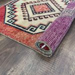 Picture of 2'8" x 4'6" Handmade Turkish Wool Rug | Vintage Colorful Geometric Rug | Boho Small Rug