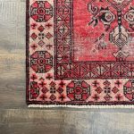 Picture of Vintage Turkish Wool Rug 3'9"x6'9" | Handmade Red Area Rug | Boho Chic Decor | Oriental Style Rug