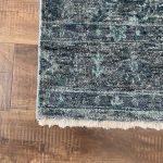 Picture of Handmade 1'10"x3' Distressed Blue Turkish Rug – Vintage Look, Boho Accent Rug, Unique Home Decor