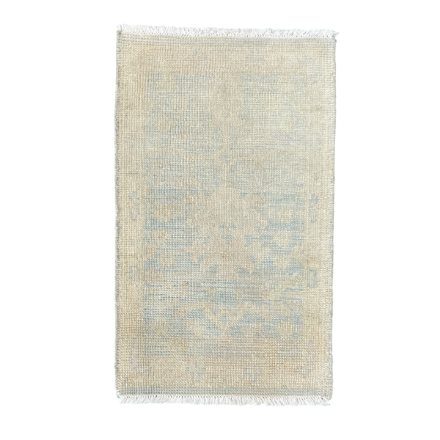 Picture of 1'10" x 3'2" Handmade Turkish Wool Rug - Vintage Faded Area Rug | Soft Beige Rug