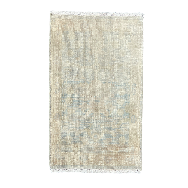 Picture of 1'10" x 3'2" Handmade Turkish Wool Rug - Vintage Faded Area Rug | Soft Beige Rug