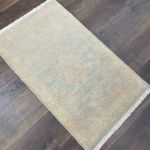 Picture of 1'10" x 3'2" Handmade Turkish Wool Rug - Vintage Faded Area Rug | Soft Beige Rug