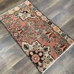Picture of 1'10" x 3' Handmade Turkish Wool Rug - Vintage Floral Area Rug | Pink Boho Carpet