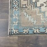 Picture of 3x5 Hand-Knotted Subtle Rug: Vintage Charm for Entryway, Kitchen, or Bedroom – One-of-a-Kind Wool Oastel Neutral Blue Rug