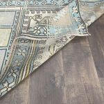 Picture of 3x5 Hand-Knotted Subtle Rug: Vintage Charm for Entryway, Kitchen, or Bedroom – One-of-a-Kind Wool Oastel Neutral Blue Rug