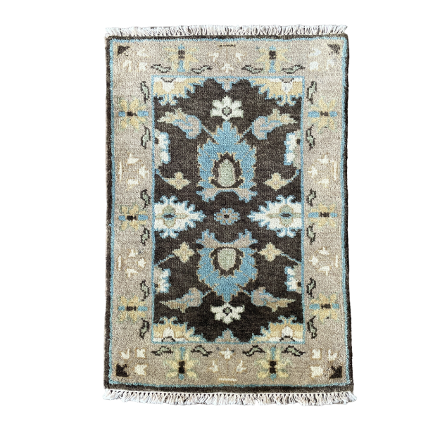 Picture of Handmade Wool Rug 2'x3" – Small Bohemian Accent Rug, Soft & Durable Wool, Perfect for Entryway or Living Room