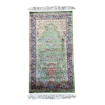 Picture of 2'2"x4'3" Green Modal Silk Rug – Luxuriously Soft, Eco-Friendly Accent Rug for Entryways, Bedrooms, or Small Spaces