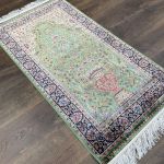 Picture of 2'2"x4'3" Green Modal Silk Rug – Luxuriously Soft, Eco-Friendly Accent Rug for Entryways, Bedrooms, or Small Spaces