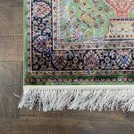 Picture of 2'2"x4'3" Green Modal Silk Rug – Luxuriously Soft, Eco-Friendly Accent Rug for Entryways, Bedrooms, or Small Spaces