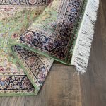 Picture of 2'2"x4'3" Green Modal Silk Rug – Luxuriously Soft, Eco-Friendly Accent Rug for Entryways, Bedrooms, or Small Spaces