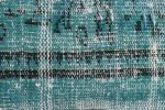 Picture of Wool 12x20 Lumbar Turquoise Pillow - Turkish OverDyed Decorative Wool Rug Back Pillow Case Hand-Knotted