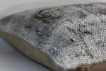 Picture of Wool Gray Pillow 18x18 - Turkish Over-Dyed Decorative Wool Rug Pillow Hand-Knotted