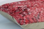 Picture of Red Lumber Pillow 12x20 - Turkish Over-Dyed Decorative Wool Rug Pillow Hand-Knotted Rug Pillow Cover One-of-Kind Throw for Couch