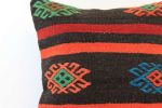 Picture of Vintage Decorative Pillow Cover - Cicim Kilim Rug Pillow Case 16x16 – Hand Weave Embroidered Throw Cushion