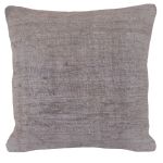 Picture of Solid Wool Rug Pillow 16x16 - Vintage Hand Knotted Wool Kilim Pillow for Couch - Neutral Serene Rug Throw Pillow