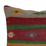 Picture of Vintage Rug Pillow Cover - Hand-Knotted Wool Kilim Cushion 16x16