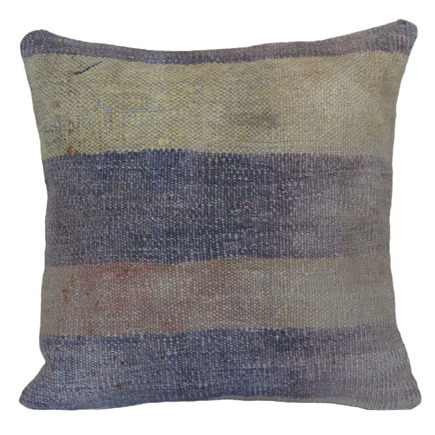 Picture of Kilim Rug Pillow Cover 16x16 - Vintage Throw Wool Pillow for Couch & Sofa - Decorative Accent Cushion