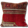 Picture of Antique Rug Pillow 16x16 - Vintage Hand Knotted Wool Area Rug Pillow Cover