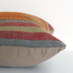 Picture of Decorative Accent Pillow - Vintage Kilim Rug Wool Pillow 16x16 - Unique Throw Cushion for Couch & Sofa