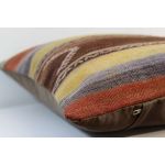 Picture of Vintage Decorative Pillow - Hand-Knotted Wool Kilim Rug Pillow Cover 16x16