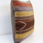 Picture of Vintage Decorative Pillow - Hand-Knotted Wool Kilim Rug Pillow Cover 16x16