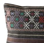 Picture of Antique Kilim Pillow 16x16 Inch- Vintage Decorative Wool Pillow Cover - Rug Pillow Case for Sofa