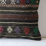 Picture of Antique Kilim Pillow 16x16 Inch- Vintage Decorative Wool Pillow Cover - Rug Pillow Case for Sofa