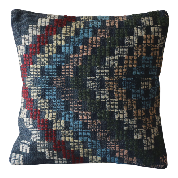 Picture of Kilim Pillow 16x16 - Vintage Decorative Accent Wool Pillow for Couch - Rug Pillow Cover