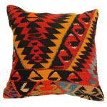 Picture of Antique Kilim Pillow 16x16 Inch- Vintage Decorative Pillow Cover – Wool Rug Pillow Case for Sofa