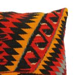 Picture of Antique Kilim Pillow 16x16 Inch- Vintage Decorative Pillow Cover – Wool Rug Pillow Case for Sofa