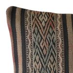 Picture of Vintage Kilim Pillow 16x16 - Handmade Wool Cushion Cover - Boho Decorative Throw Pillow - Striped & Geometric Accent Pillow