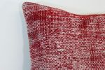 Picture of Red Pillow 20x20 - Turkish Over-Dyed Decorative Wool Rug Pillow Hand-Knotted Rug Pillow Cover One-of-Kind Throw for Couch Gift