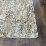 Picture of Sisley Abstract Neutral Cream Blue Low Pile Soft Rug