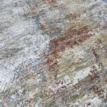 Picture of Sisley Abstract Neutral Cream Blue Low Pile Soft Rug