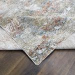 Picture of Sisley Abstract Neutral Cream Blue Low Pile Soft Rug