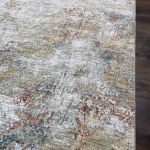 Picture of Sisley Abstract Neutral Cream Blue Low Pile Soft Rug