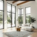 Picture of Sisley Blue and Rust Floral Vintage Distressed Rug