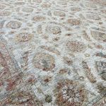 Picture of Sisley Blue and Rust Floral Vintage Distressed Rug