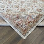 Picture of Sisley Blue and Rust Floral Vintage Distressed Rug